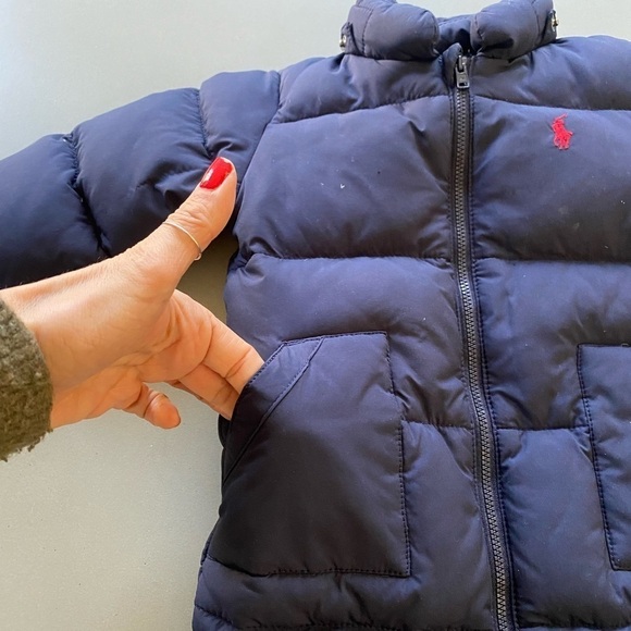 Polo Ralph Lauren Navy Down Puffer Snowsuit 12 months - Picture 3 of 5